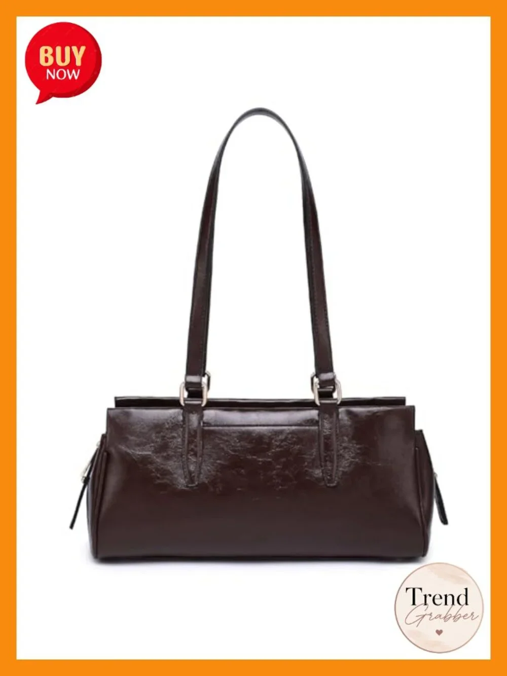 Soft Vegan Leather Hobo Bag with 3 Compartments Multi Pockets Shoulder Handbag